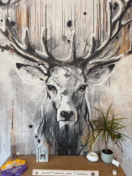 Fototapete mit Hirschillustration